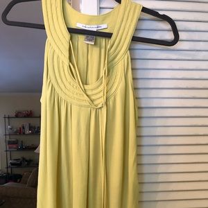 DVF citron silky halter blouse sz 4 EUC